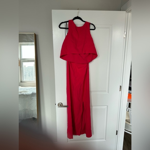 Hot pink two piece dress, Black Halo Kacie Two Piece Maxi- Laguna Pink - Picture 9 of 10